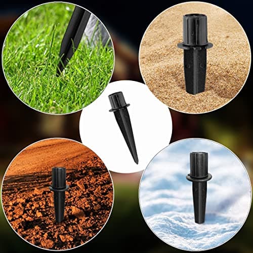 Metal Stakes Solar Lights Replacement Spike - Outdoor Ground Stake for Garden Lights Landscape Yard Pathway Patio Lamps Pole (Metal-8 Pack)