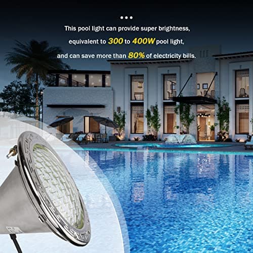 SH101300 50FT 120V Underwater Spa Light (White), 10 Inch Inground Pool Light Replacement