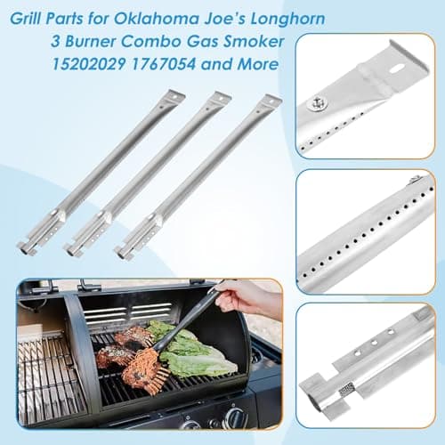 Grill Parts for Oklahoma Joe's Longhorn Combo Charcoal/Gas Smoker Grill 3 Burner 15202029 16202046 18202083 14201767 Grill Replacement Parts for Oklahoma Joes Grill Accessories