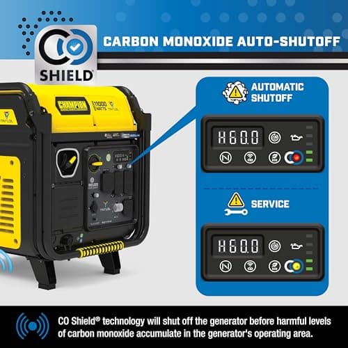 Champion Power Equipment 11,000-Watt Wireless Remote Start Tri Fuel Home Backup Portable Inverter Generator with Quiet Technology and CO Shield®