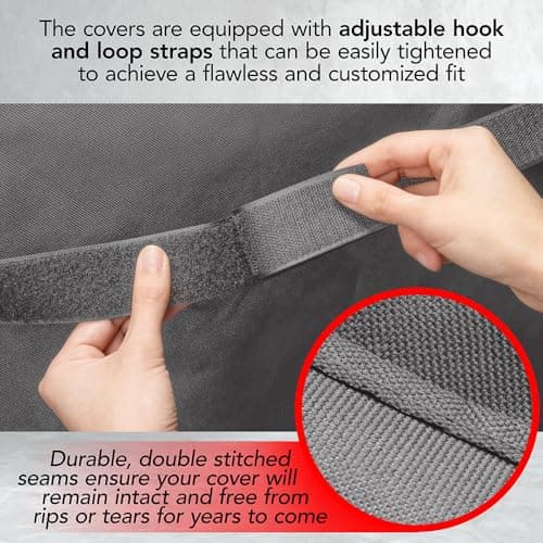 Heavy Duty BBQ Grill Cover for Outdoor Grill, 72 Inch – Waterproof, Weather Resistant, UV & Fade Resistant with Adjustable Straps – Gas Grill Cover for Weber, Charbroil, etc. Charcoal