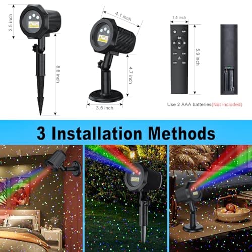 Firefly Laser Projector Lights Outdoor, Garden Light Projector with Remote and Timer, Waterproof Firefly RGB Lights Decoration for Wedding Christmas Halloween Holiday Party Yard Landscape Decor