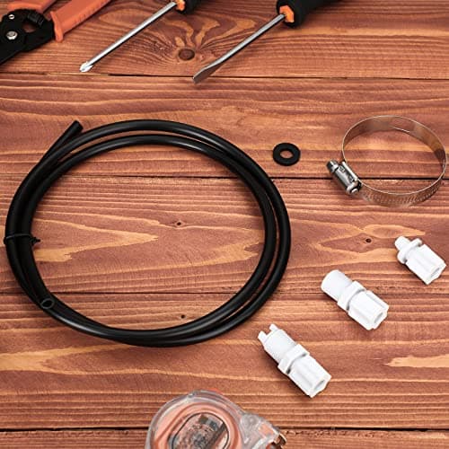 2 Sets Offline Feeder Connection Pack with Saddle Clamp Chlorinator Feeder Hose Tubing Parts with 2 Sets Check Valve Control Valve for CL200 CL220 Offline Replacement
