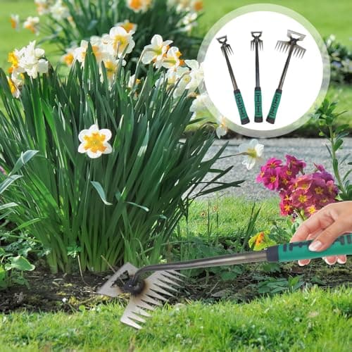 Gardening Hand Weeder Tools, 2025 New Weeding Artifact Uprooting Weeding Tool Weeding Rake Uprooting Weeding Tool, Multifunctional Garden Hand Weeder Tools for Garden (5 Tines)