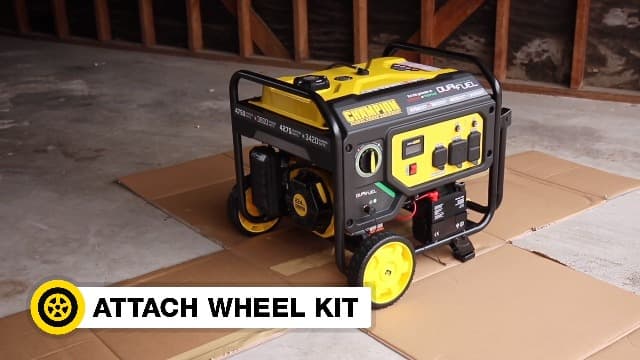 Champion Power Equipment 4750-Watt Dual Fuel Portable Generator with Electric Start, Wheel Kit
