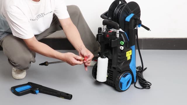 Electric Pressure Washer 5000PSI-Max 3.6GPM Power Washer Touch Screen Adjustable Pressure,4 Nozzles and 500ml Foam Cannon Power Washer Cleaning for Patio