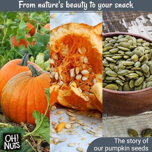Oh! Nuts Pumpkin Seeds - Roasted Salted - 2 lb - No Shell Pepitas - Packed in New York Zip-Seal Bag for Exceptional Freshness