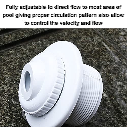 3 Pieces 3/4-Inch pool jet nozzles SP1419D Opening Water Directional Flow Inlet Pool Return Jet Fittings Spa with 1-1/2 Inch MIP Thread