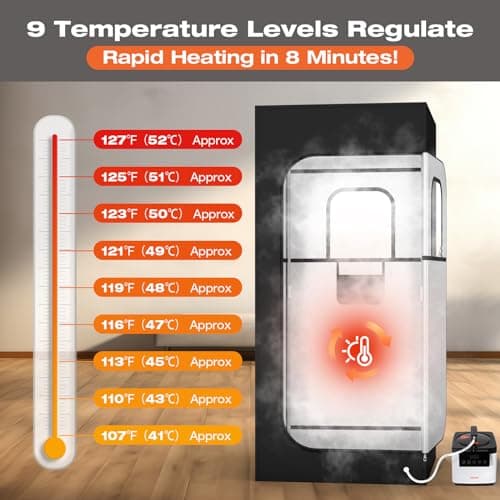 71in High Full Size Steam Sauna 600D Canvas, Sauna Box, Portable Steam Sauna, Personal Steam Sauna with Touchscreen 1000W & 2.6 L Steam Generator