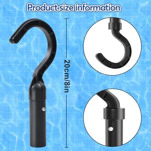 Hook for All Robotic Pool Cleaner, Accessories Hook Customized for Pool Vacuum Robot, Robotic Pool Cleaner Including Cordless, Above Ground and Underwater, Suitable for Telescopic Poles