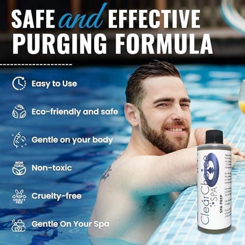 Clear Choice Spa Prep - Natural Non-Toxic Enzyme-Based Hot Tub & Spa Purging Agent - Removes Chemicals, Film Buildup, Metal & Mineral Buildup - Safe, Eco-Friendly Hot Tub Cleaner, 4 oz - 100% Natural