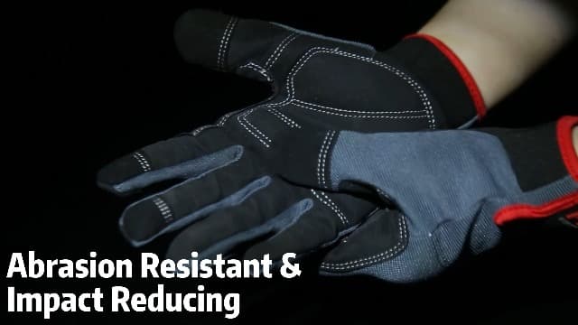 HANDLANDY Work Gloves for Men & Women, Utility Mechanic Working Gloves Touch Screen, Flexible Yard Work Gloves