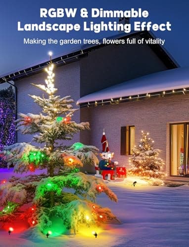 OurLeeme Lawn Flood Light Stake, 2-in-1 Waterproof Outdoor Remote controlle Landscape Lighting Spotlight Wall Light for Yard Garden Driveway Pathway Pool(2 Pack)