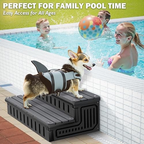 Hot Tub Steps with Removable Fabric Cover - Heavy Duty HDPE Spa Stairs with Storage, Non-Slip, Waterproof & Easy to Clean–All-Weather Steps for SPA, RV, Pool or Porch