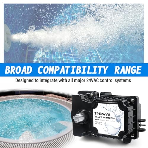 TPE24VA 24-volt Valve Actuator Control, Universal Motorized Pool Spa Valve Actuator 24V, Control Water Flow