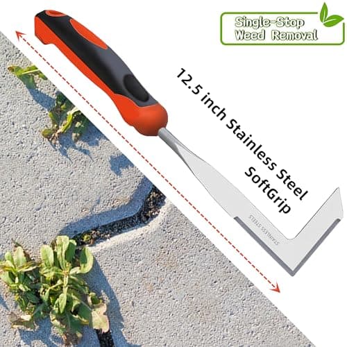 Weed Puller Garden Tools Set Grandpas Hand Weeder Tool, Gardening Portable Weed Pulling Tool 5 Pack, Detachable Dandelion Weed Puller Root Remover Tool for Garden with Long Handle- Garden Gifts