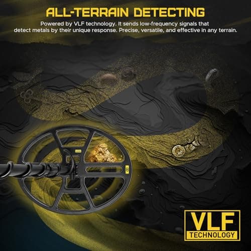 14" Metal Detector for Adults Professional, Double-D Metal Detectors with Higher Sensitivity, Waterproof Metal Detector with IP68 Search Coil, DISC & Pinpointer Metal Detector Modes
