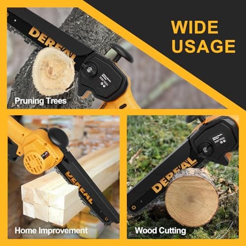 2-in-1 Cordless Pole Saw, Brushless Mini Chainsaw with Pole, 20V 4.0Ah Battery Powered Pole Saws for Tree Trimming, 8" Cutting Power Small Pole Saw, 18ft Reach Electric Saw for Trees With Pole