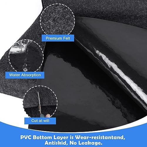 80 * 80 Inch Hot Tub Mat, Extra Large Inflatable Hot Tub Pad Outdoor Indoor, Waterproof Slip-Proof Backing, Absorbent Spa Pool Ground Base Flooring Protector Mat (80 * 80 Mat-Square)