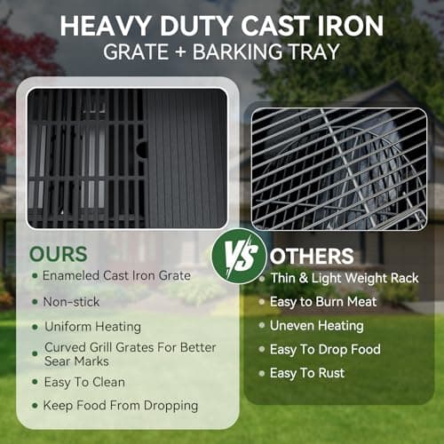 3-Burner Propane Grills with Side Burner, BBQ Gas Grill with Cast Iron Grates and Griddle, Garden Barbecue Grill for Backyard, Camping, Patio, 27,500 BTU