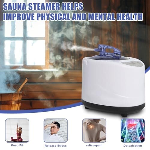 2.6L Sauna Steamer Machine, Portable Steam Generator Sauna Steamer with Remote Control, Sauna Steamer Pot for Home Shower Spa 1000w