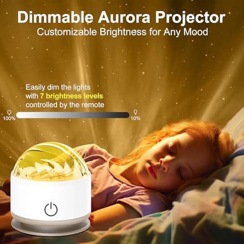 Northern Light Projector, Battery Operated Aurora Night Light Projector, 16 Colors Galaxy Lamp Ocean Wave Ceiling Projector Mood Ambient Lighting for Bedroom Party Kids Room Toddler Girl Gift