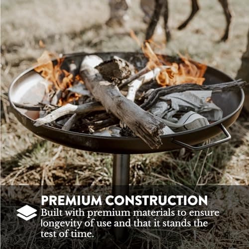 GasOne 23 in Outdoor– Wood Burning Fire Pit – Durable Alloy Steel Fire Pits for Outside – Small Fire Pit for Backyard, Porch, Deck, Camping, BBQ