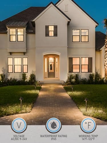 LEONLITE Outdoor Solid Cast Brass Pathway Lights, 12V Low Voltage Landscape Lights for Walkway, Garden, Work with G4 Bulb, (Bulbs Not Included), IP65, 21.5'' Tall, 6.85'' Shade, Bronze, Pack of 4