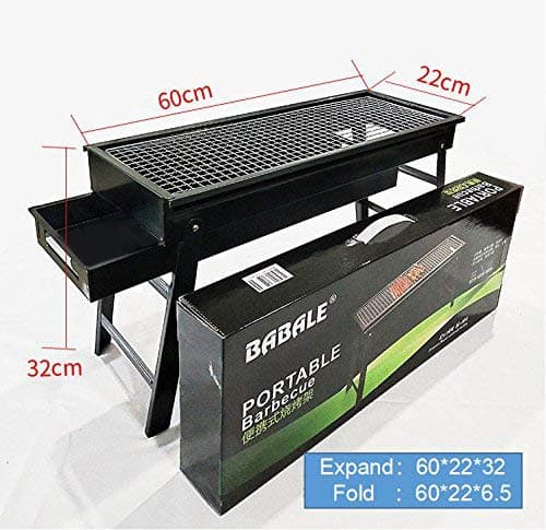 Charcoal Grill,Portable for Barbecue, Folding BBQ Grill, Small for Outdoor Camping Hiking Picnics Traveling 24''x13''x9''