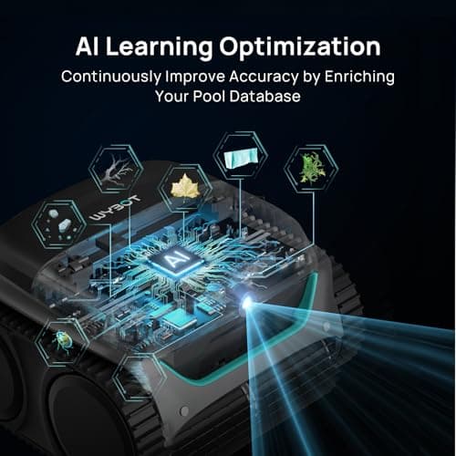 (2025 New) WYBOT C2 Vision Robotic Pool Vacuum with AI Camera, Ultra-Fine Filtration Pool Cleaners for Inground Pools, Comprehensive 8 Mode, Wall Climbing, Brushless Motor, Smart Navigation, Gray