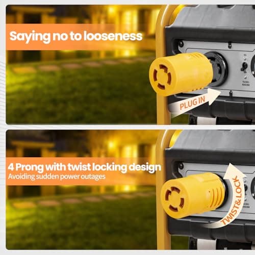 20Amp to 30Amp Adapter , L14-20P to L14-30R Twist Lock Adapter ,20 Amp 125/250V to 30 Amp Generator Plug for RV, Campsites, Household,Emergency Backup
