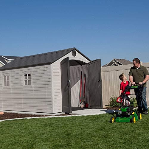 Lifetime 6402 Outdoor Storage Shed, 8 by 12.5 Feet; 2 windows