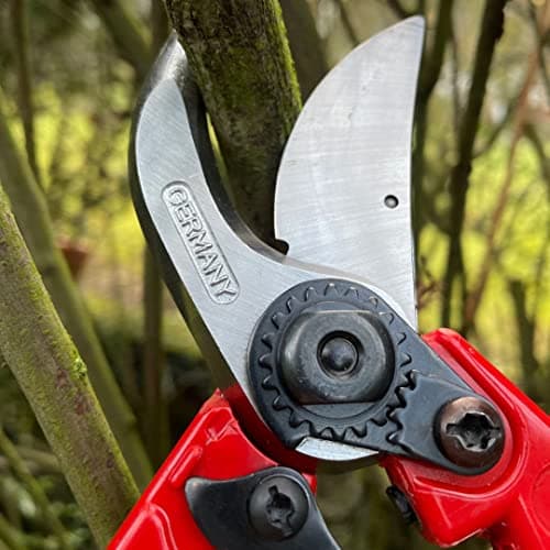 Berger Professional Pruning Shear, Forged Steel Body, Sap Groove to Prevent Sticking, 2 Locking Positions, Ergonomic Handle to Reduce Hand Strain, 1200