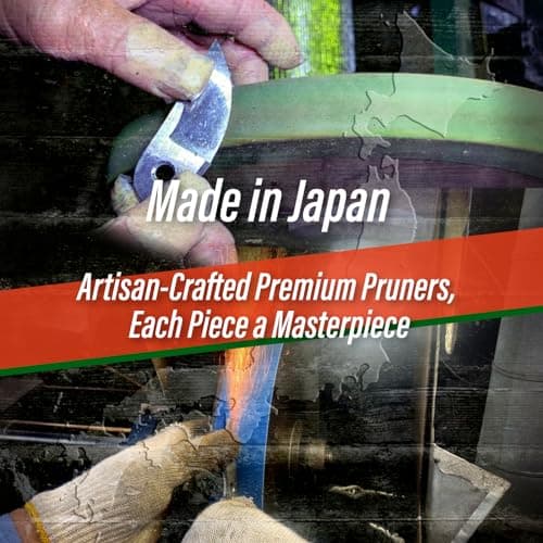 SUIZAN Bypass Pruning Shears 8” - Professional Japanese Hand Pruners Garden Scissors Gardening Tools