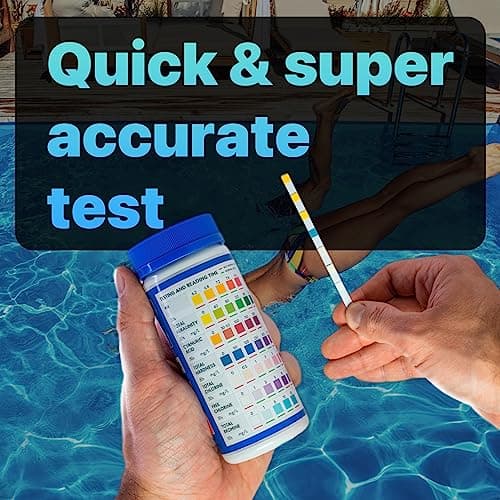 All-New 2024 Pool and Spa Test Strips 7 in 1 Quick SuperAccurate Swimming 150 Pool Test Kit - Hot Tub Test Strips & Pool Water Testing Strips for pH Chlorine Bromine Hardness Alkalinity Cyanuric Acid