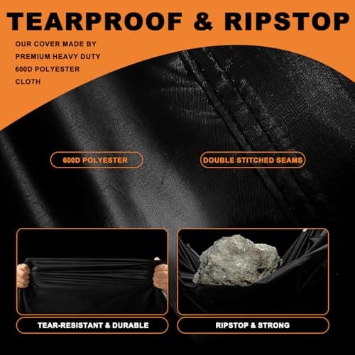 Compact Tractor Covers Waterproof Outdoor Heavy Duty,600 Polyester,Anti-UV Compact Utility Tractor Mower Cover Accessories,Compatible with John Deere, Kubota, Bobcat, Mahindra,Kioti,Tym,76"x24"x22"