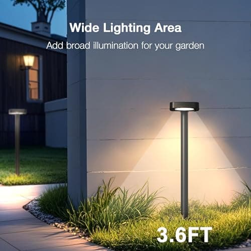 4 Pack Solar Pathway Lights with 2-in-1 Warm White and Cool White Light Modes, Solar Lights for Outdoor Garden Yard Landscape Path Walkway Sidewalk