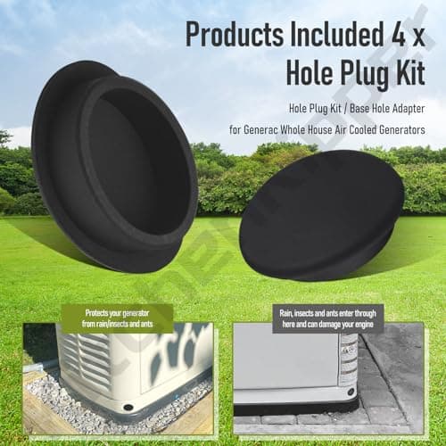 Hole Plug Kit for G-enerac Generators Home Use丨Base Hole Adapter for Whole House Air Cooled Generators - Preventing Damage to The Generator