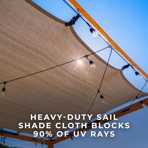 Backyard Discovery Brendan 12' x 10' Modern Cedar Wood Pergola Kit with Heavy-Duty Sun Shade Sail Screen Canopy, PowerPort, High-Wind Rating for Outdoor Patio, Garden, Deck, and Entertaining