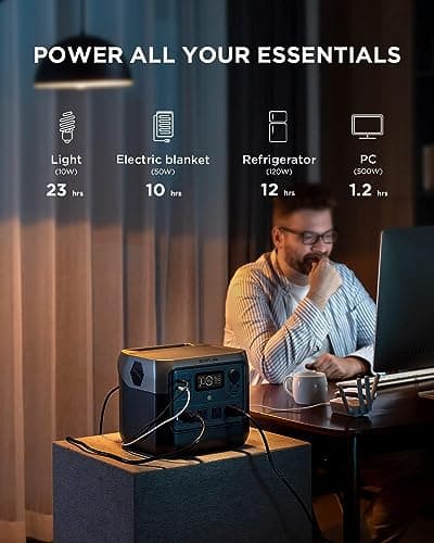 EF ECOFLOW Solar Generator River 2 Pro 768Wh LiFePO4 Battery with 220W Solar Panel, 4x800W AC Outlets (1600W Surge), Portable Power Station for Home Backup Outdoors Camping RV Emergency