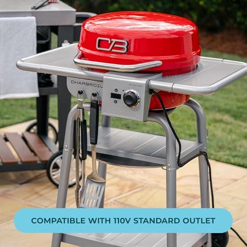 Bistro Pro™ Electric Grill & Griddle + Charcoal Mode, Red - 25302146