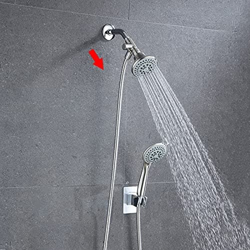Little World Shower Arm Diverter Valve - 3 Way Shower Diverter Valve, G1/2 Solid Brass Fixed Spray System Diverter for Universal Hand Held Showerhead (Brushed Nickel)