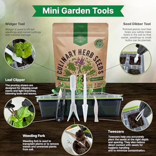 Organo Republic 18 Culinary Herbs Seeds Variety Pack - 10,180+ Heirloom, Non-GMO, Herbs Seeds for Outdoor and Indoor Home Gardening, Including Rosemary, Thyme, Oregano, Mint, Basil, Parsley