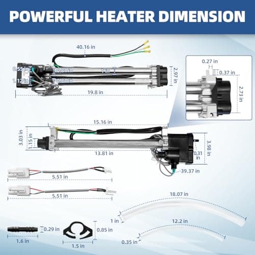 Hot Tub Heater 26-C3160-2S Replace 1995+ Hot Spring Spa Heater Watkins Tiger River No Fault Bathtub Heater 73791 C3160-2 C3564-2 73039 Hot Tub Parts 1kW/4kW 120V/240V 8.3A/16.6A