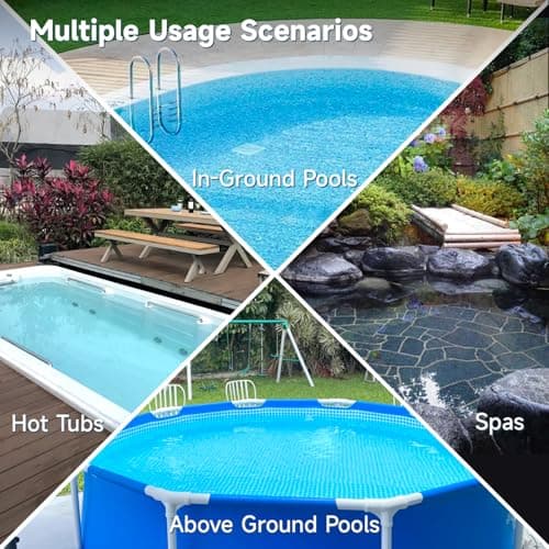 (2025 Upgraded) Cordless Handheld Pool Vacuum, Rechargeable Pool Cleaner with Telescopic Pole and Fine-Sponge, Powerful Suction, Ideal for Above & In-Ground Pools, Spas, Hot Tubs, Yellow