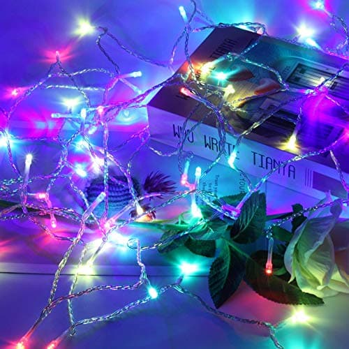 Multicolor 66FT String Lights Outdoor Indoor, 200 LED Upgraded Super Bright Christmas Lights, Waterproof 8 Modes Fairy twinkle Lights for Xmas Tree Party Wedding Garden Backyard Patio Tree(Multicolor)