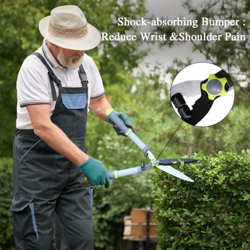 Garden Loppers Hedge Clippers, Updated 3PCS Garden Pruning Shears Combo Set, Branch Cutter with Compound Action, Chops Thick High Branch Ease, Professional Tree Trimmer Set Heavy Duty