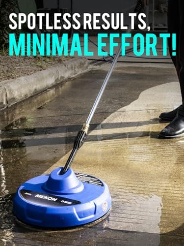 14” Electric Pressure Washer Surface Cleaner Attachment, 2500 PSI Universal Power Washer Accessories for Driveway Sidewalk Deck Patio Concrete Cleaning, 1/4" Quick-Connect, Dual Rotary Nozzles