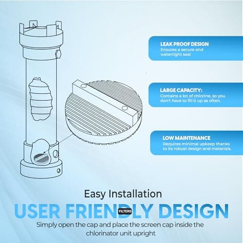 R172255 Screen Replacement Compatible with Pentair Rainbow Automatic Chlorine/Bromine Filters Models 320 & 322 - Heavy Duty Plastic Pool Screen Replacement - for Tablet Feeder