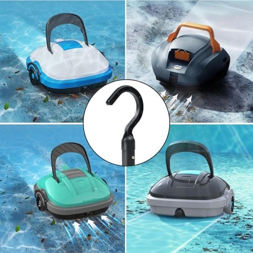 Hook for All Robotic Pool Cleaner, Accessories Hook Customized for Pool Vacuum Robot, Robotic Pool Cleaner Including Cordless, Above Ground and Underwater, Suitable for Telescopic Poles